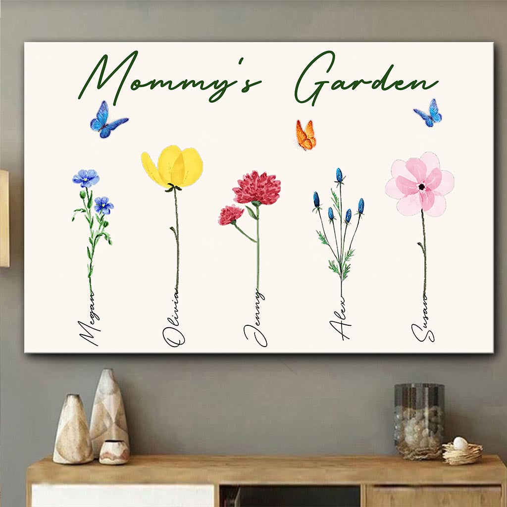 Le jardin de grand-mère - Cadeau pour grand-mère, grand-père, maman, papa - Toile et affiche personnalisées
