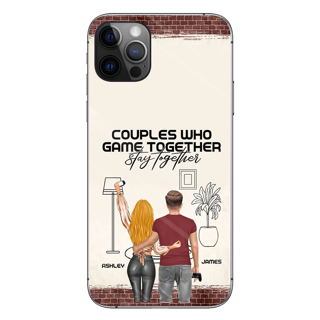 Les couples qui jouent ensemble restent ensemble - Coque de téléphone personnalisée pour jeux vidéo