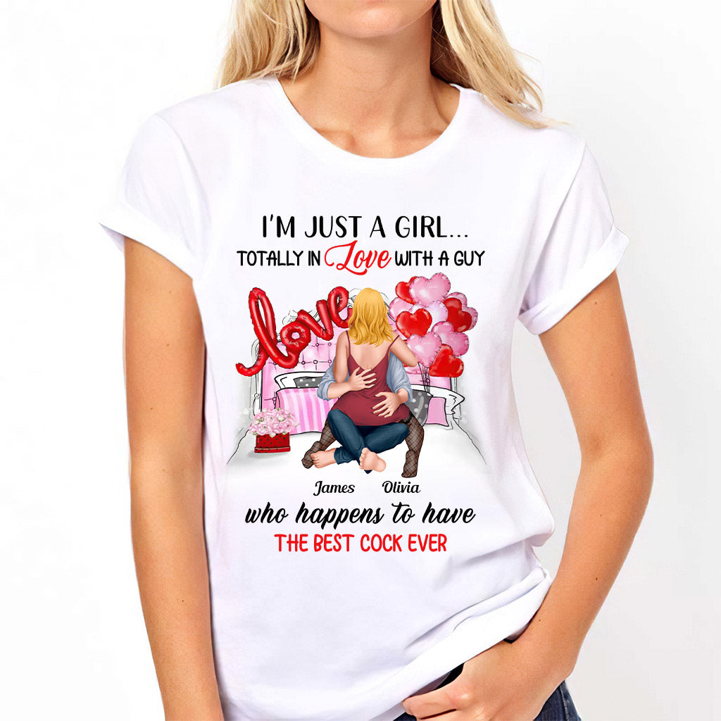 Je suis juste une fille amoureuse d'un garçon - T-shirt et sweat à capuche personnalisés pour couples