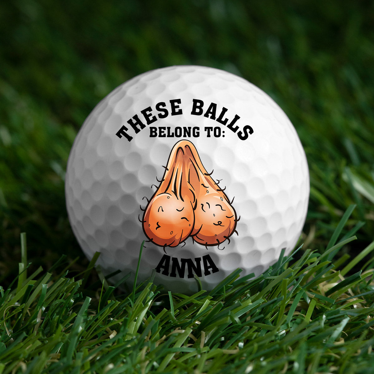 Ces balles appartiennent à - cadeau pour lui, petit ami, mari - Balle de golf personnalisée