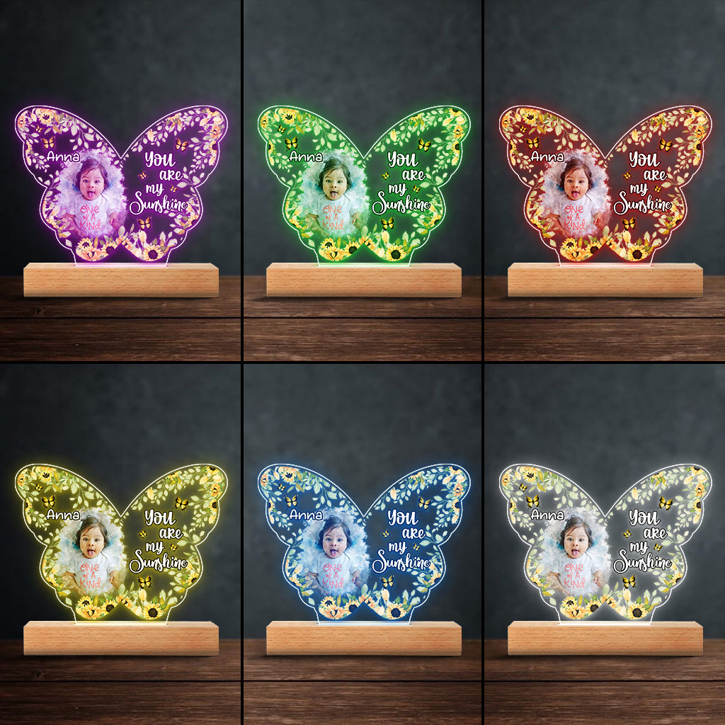 I Love You To The Moon And Back - Personalized Family Shaped Plaque Light Base