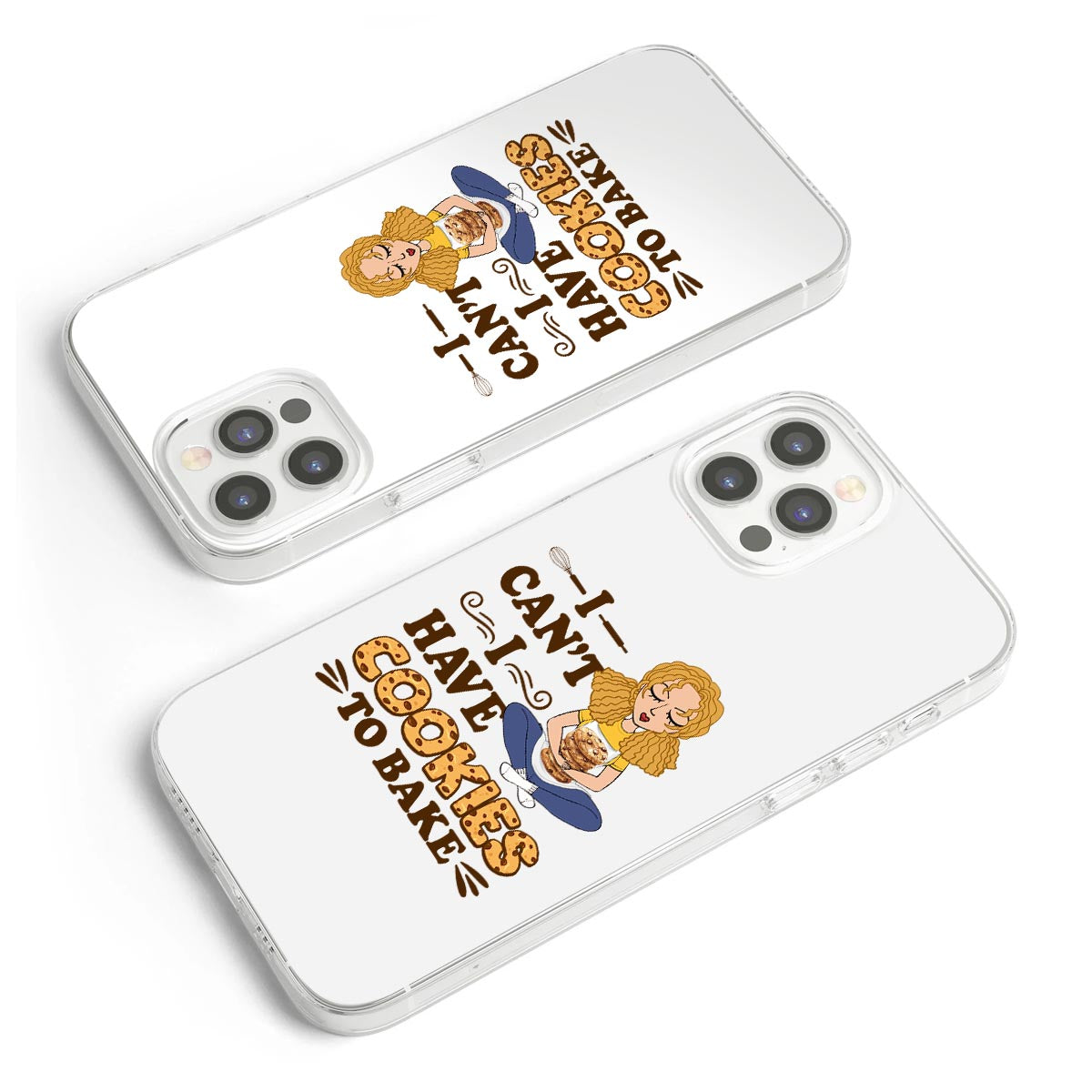I Can't I Have Cookies To Bake - Personalized Baking Clear Phone Case