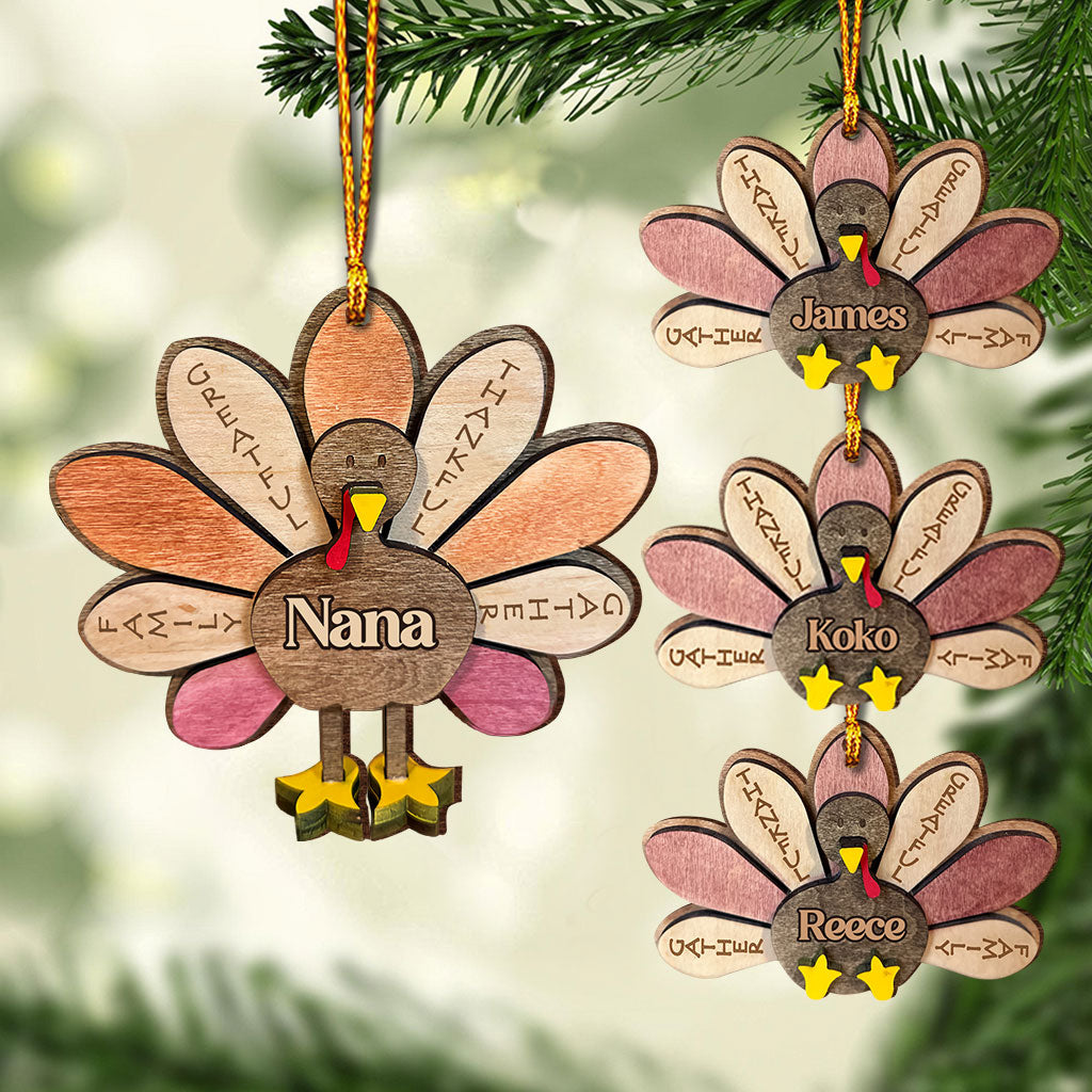 Thankful Grandma - Gift for grandma - Personalized Ornament