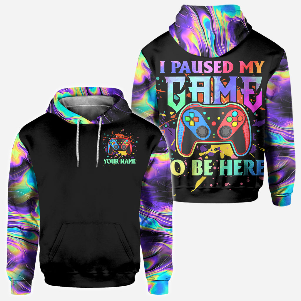 J'ai mis mon jeu en pause pour être ici - T-shirt personnalisé inspiré des jeux vidéo