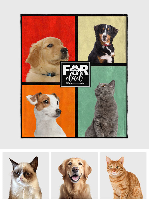 Maman de chien/Maman de chat/Papa ​​à fourrure… - Cadeau pour les amoureux des chiens et des chats - Couverture personnalisée