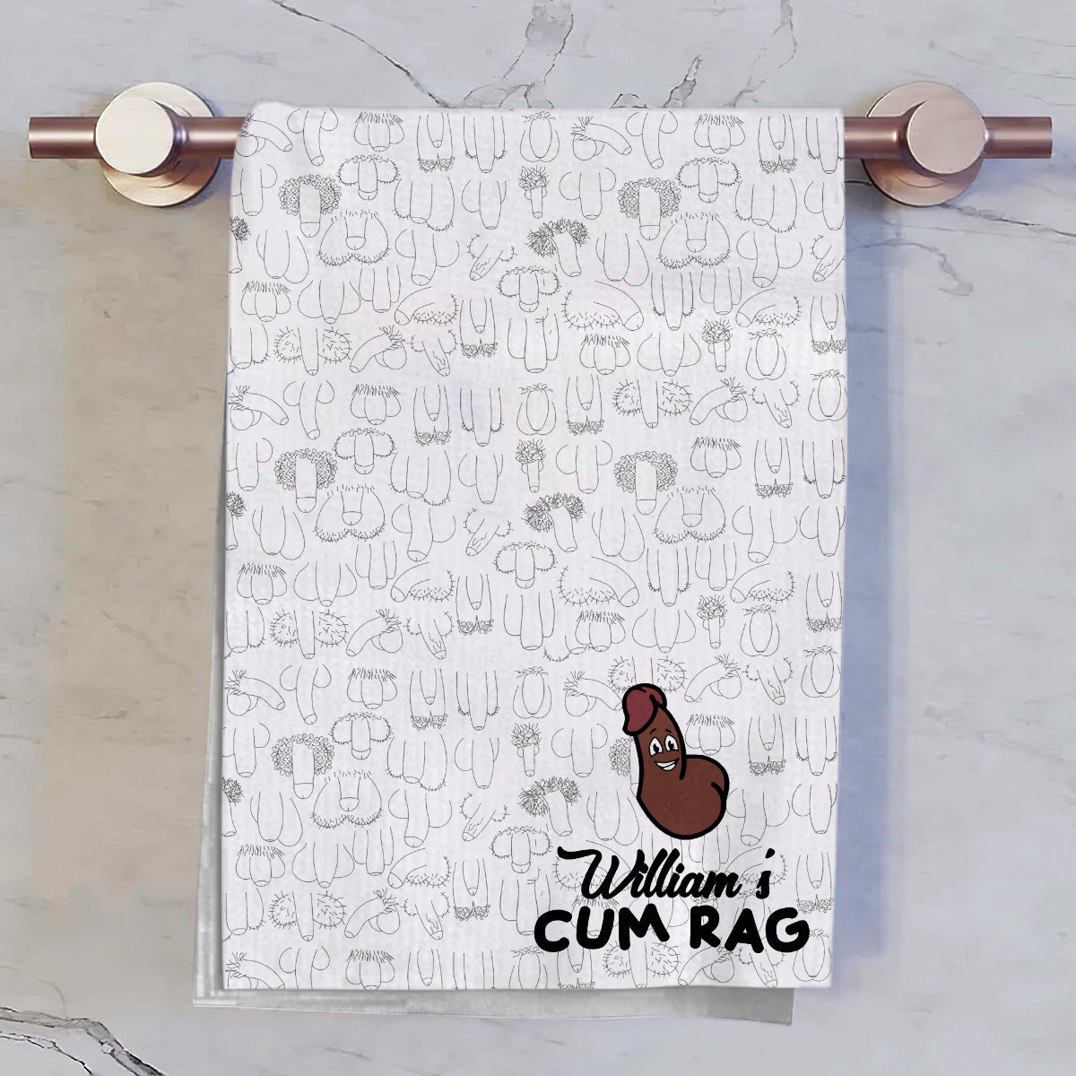 Cum Rag - Personalized Couple Golf Towel