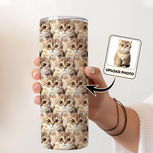 Gobelet isotherme personnalisé avec photo de chat ou de chien mignon - Cadeau idéal pour les amoureux des chats et des chiens