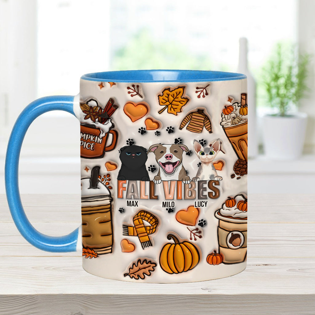 Fall Vibes - Gift for dog lovers - Personalized Accent Mug