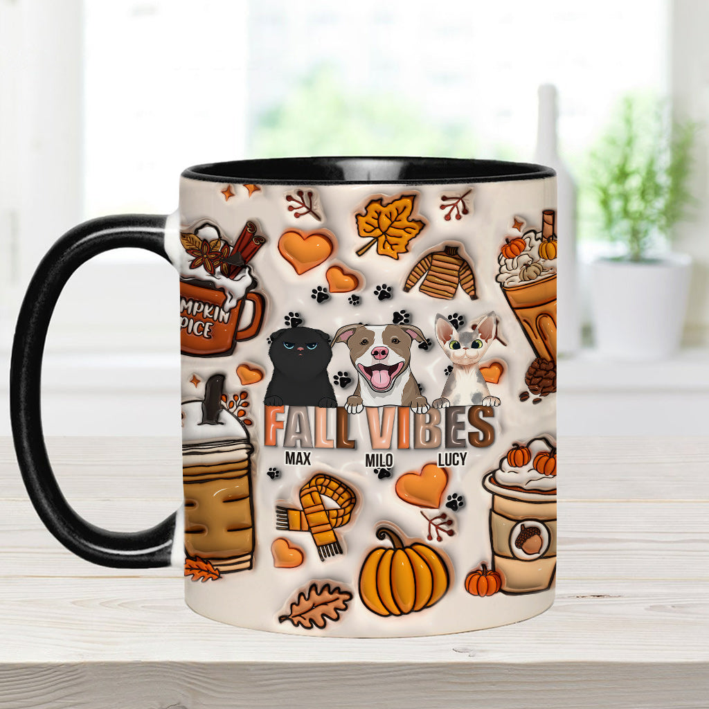 Fall Vibes - Gift for dog lovers - Personalized Accent Mug