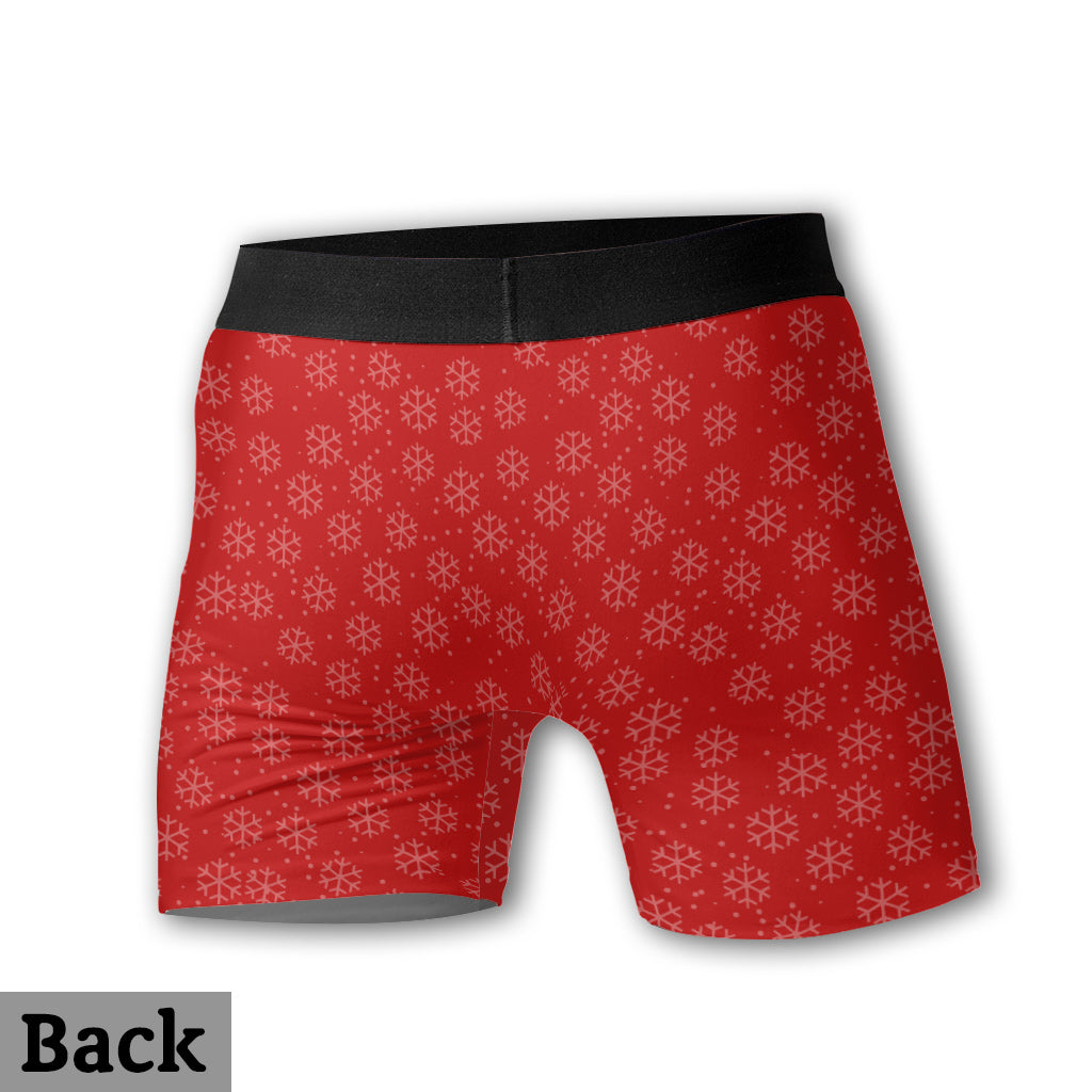 Christmas Present - Personalized Couple Men Boxer Briefs