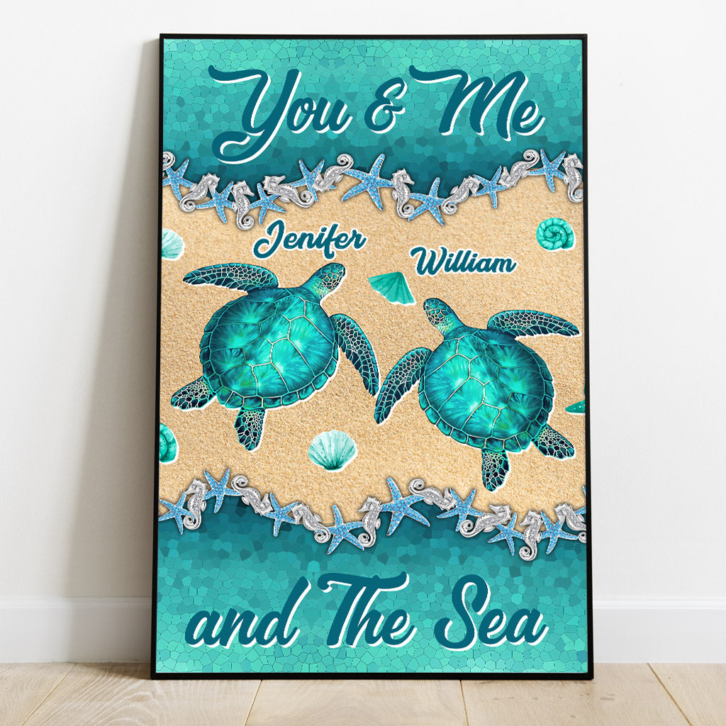 Salty Lil' Beach - Toile et affiche personnalisées avec tortue