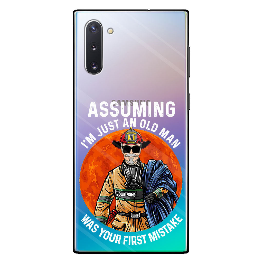 Votre erreur - Coque de téléphone transparente personnalisée pour pompier