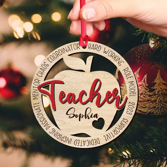 Teacher Mentor Chaos Coordinator - Personalized Teacher Ornament