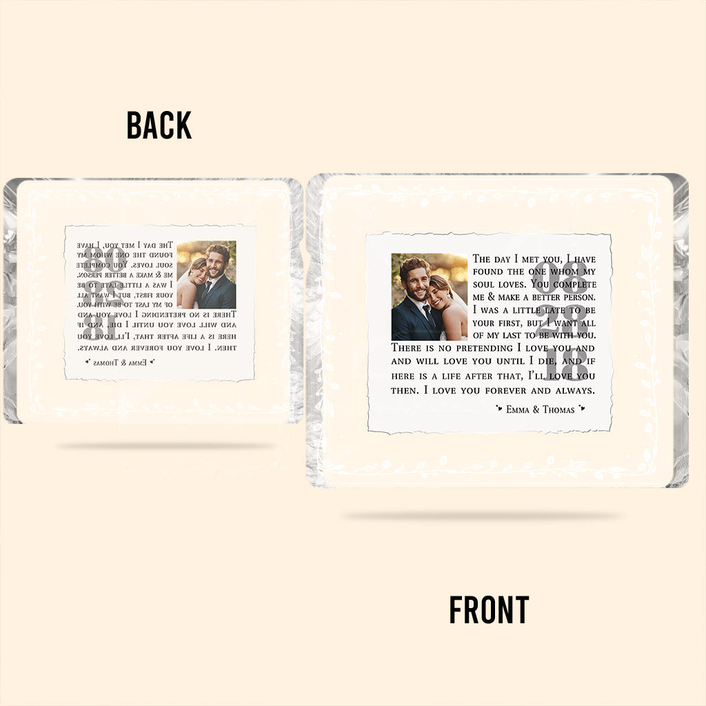 Je t'aime - Plaque acrylique personnalisée pour couple, forme sur mesure