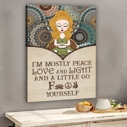 Je suis avant tout la paix - Toile et affiche de yoga personnalisées