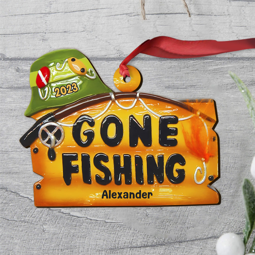 Gone Fishing - Personalized Fishing Ornament
