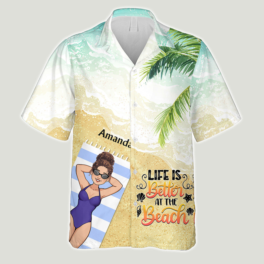 The Beach Is Calling And I Must Go - Sea Lover gift for friend, sister, girlfriend, wife, mom, brother, dad, husband, boyfriend - Personalized Hawaiian Shirt