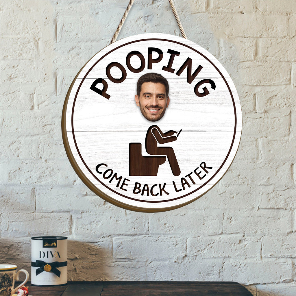 Panneau humoristique pour salle de bain - Panneau en bois interchangeable et personnalisé pour couple