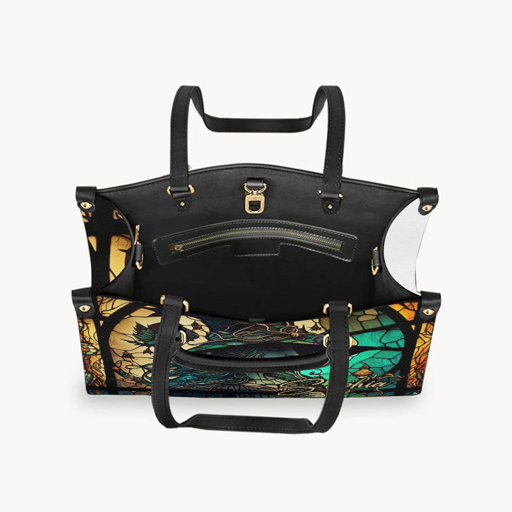 Sac à main en cuir personnalisé « Sorcière mystérieuse »