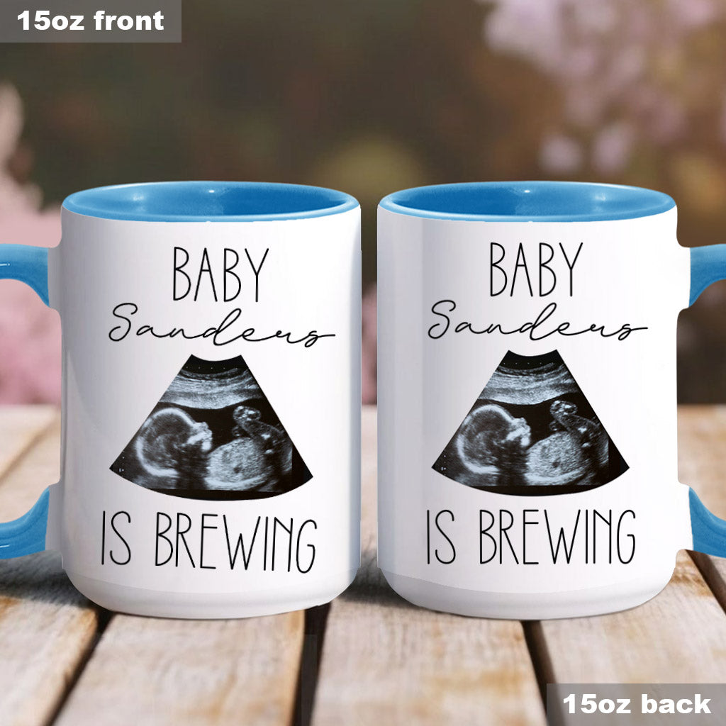 Photo d'échographie de bébé en préparation - Cadeau de grossesse pour votre femme - Mug personnalisé
