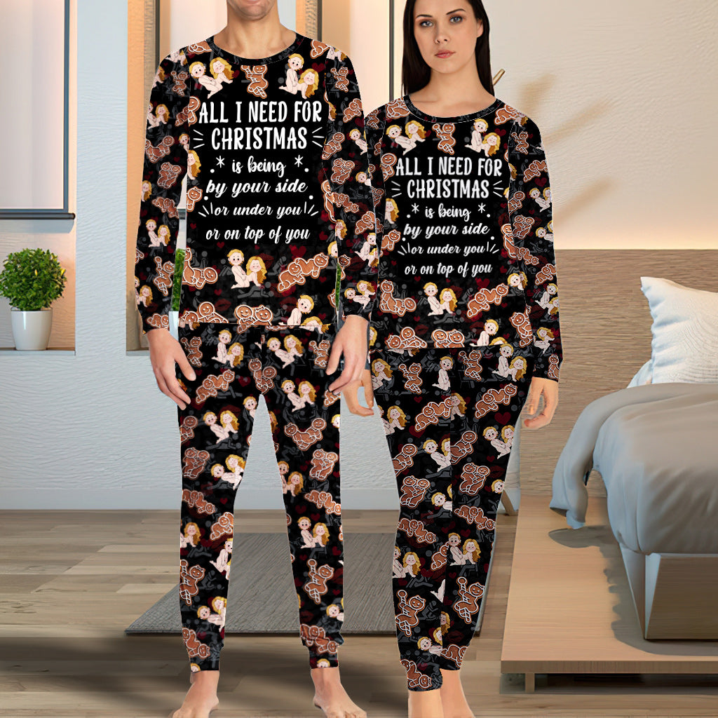 All I Need For Christmas Is You - Personalized Couple Pajamas Set