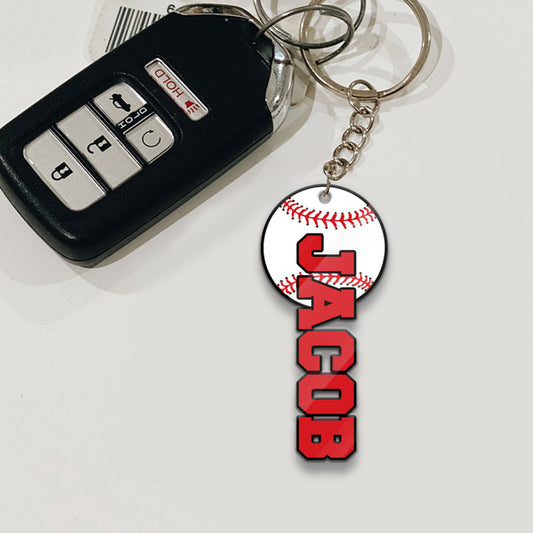 Game Day - Personalized Baseball Keychain