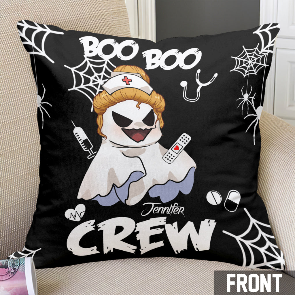 Coussin décoratif personnalisé Boo Boo Crew - Infirmière