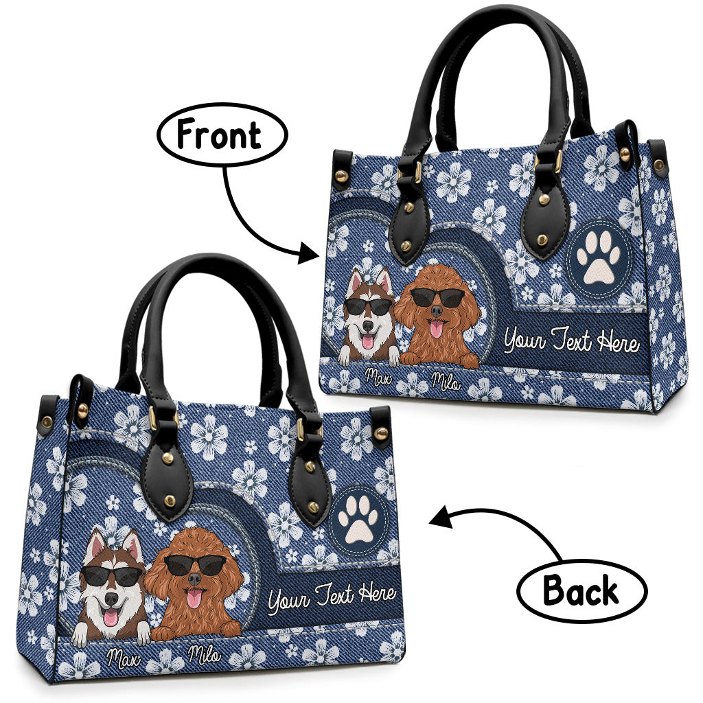 Meilleure maman de chien/de chat au monde - Cadeau pour les amoureux des chiens et des chats - Sac à main en cuir personnalisé