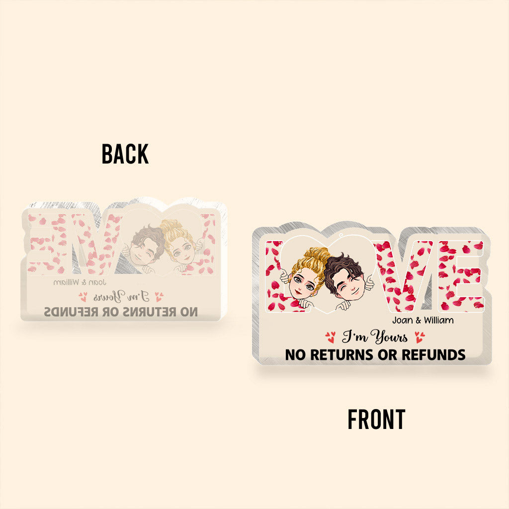 « This Is Us » - Cadeau pour couple (mari, femme, petit ami, petite amie, amoureux des chiens) - Plaque acrylique personnalisée.