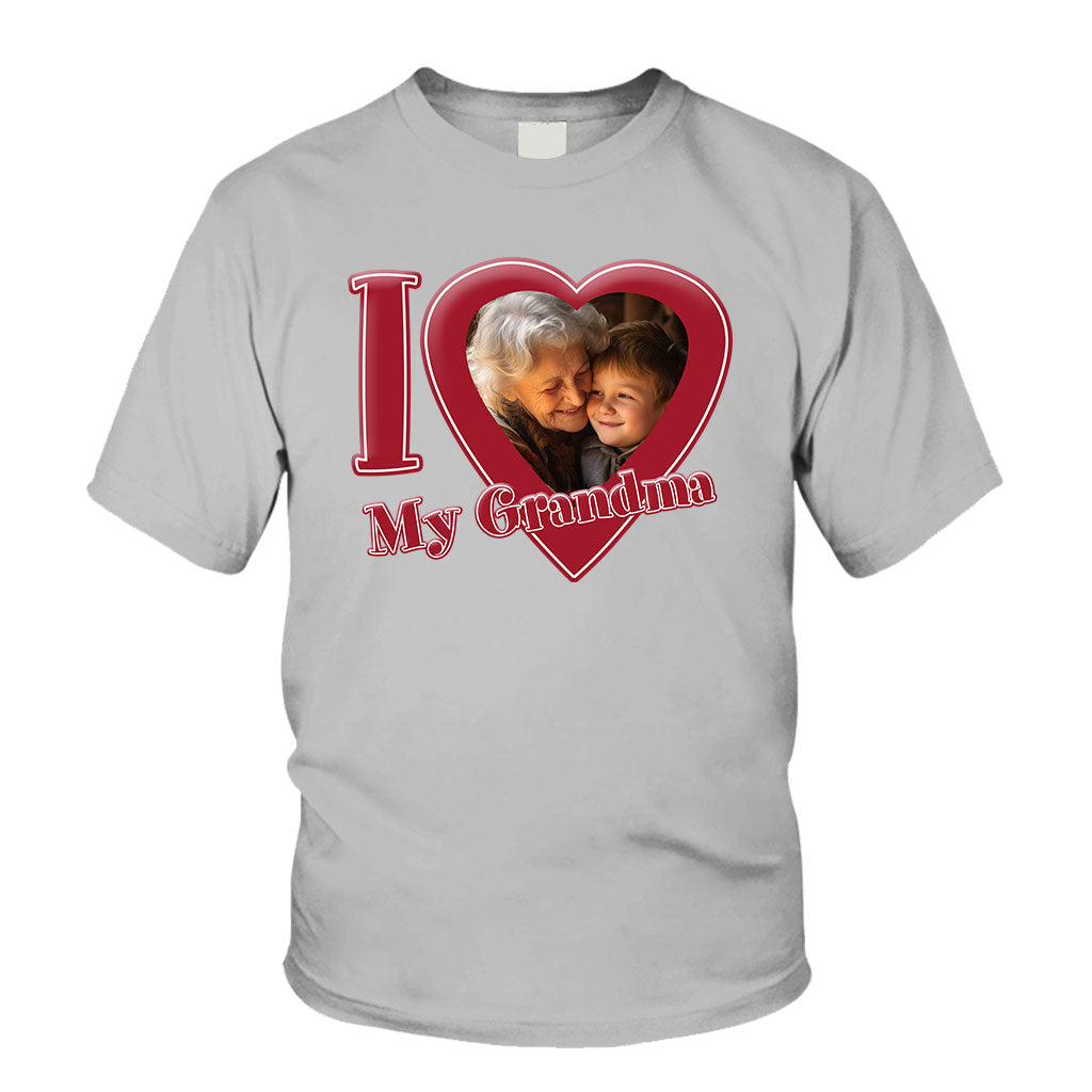 J'aime ma grand-mère/mamie/maman... - T-shirt et sweat à capuche personnalisés pour grand-mère