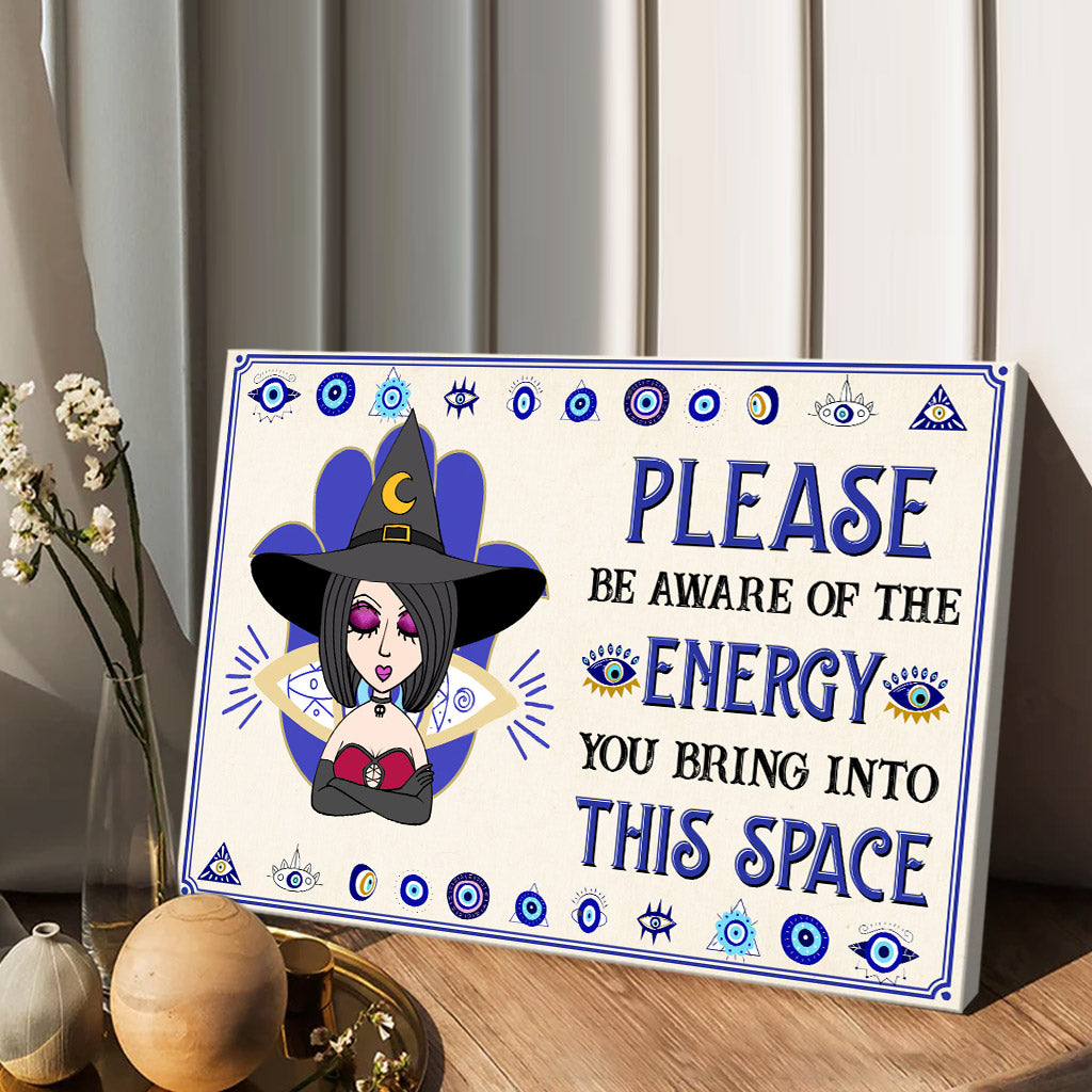 Please Be Aware - Personalized Witch Canvas And Poster