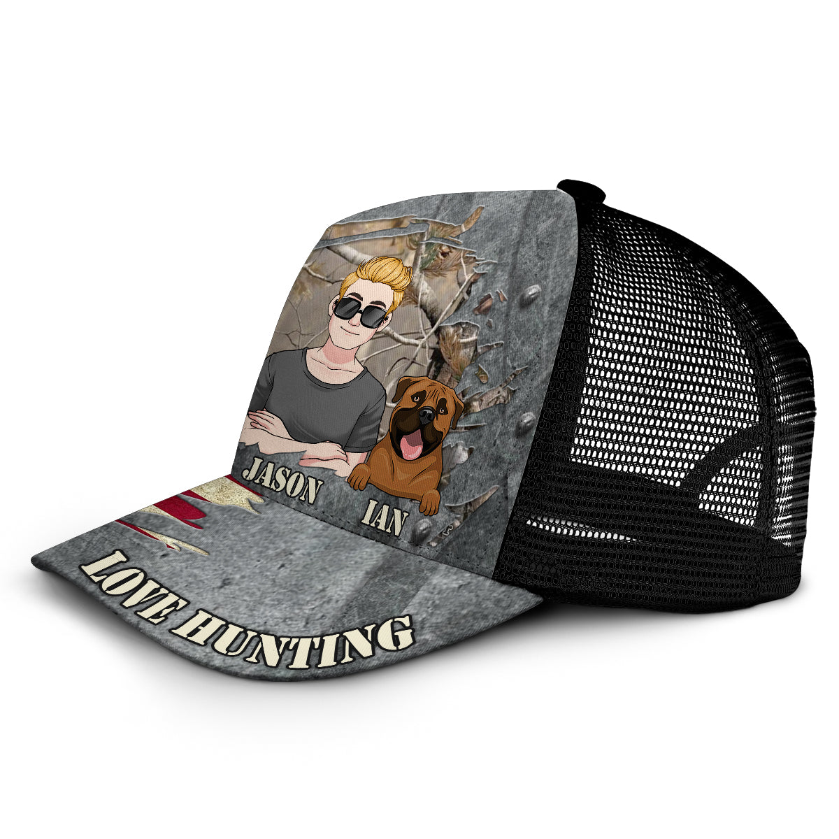 Passionné de chasse - Casquette de camionneur personnalisée pour la chasse