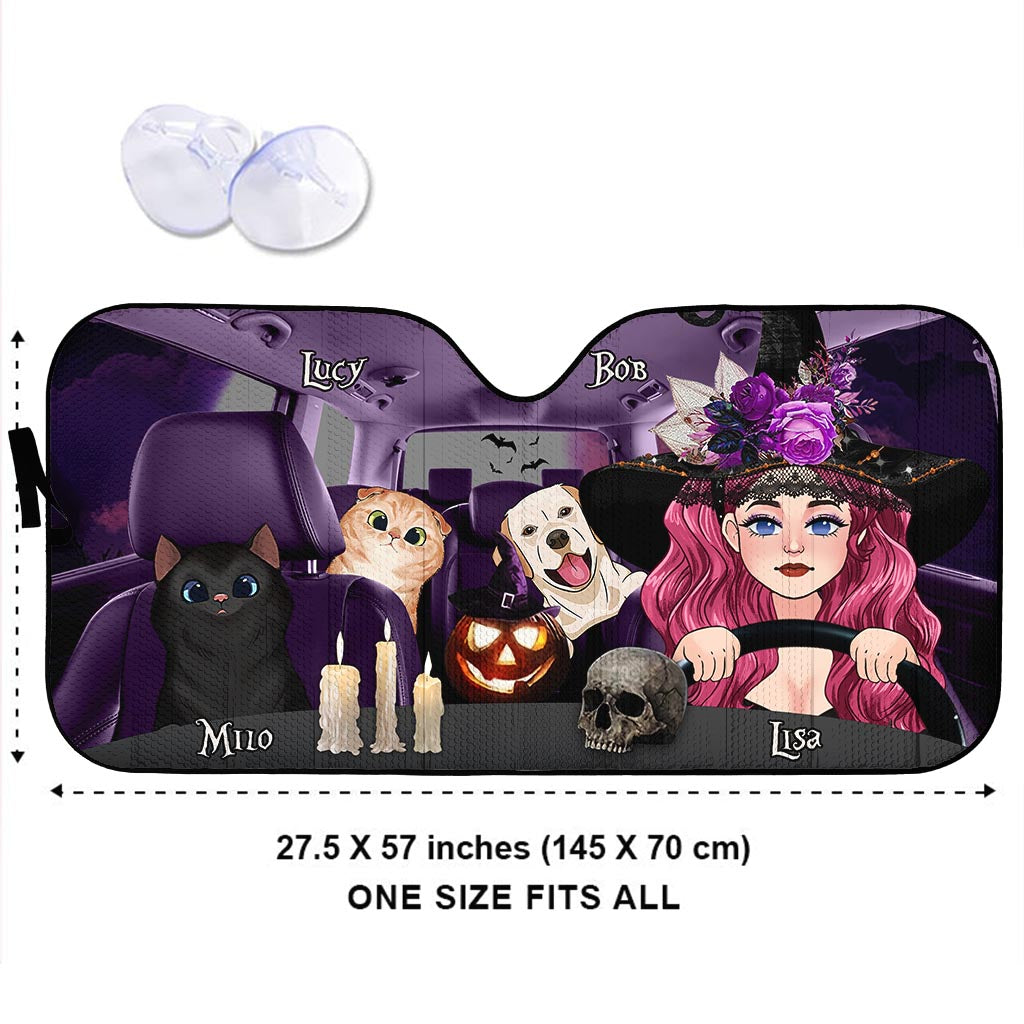Âme de sorcière - Pare-soleil de voiture personnalisé pour sorcière