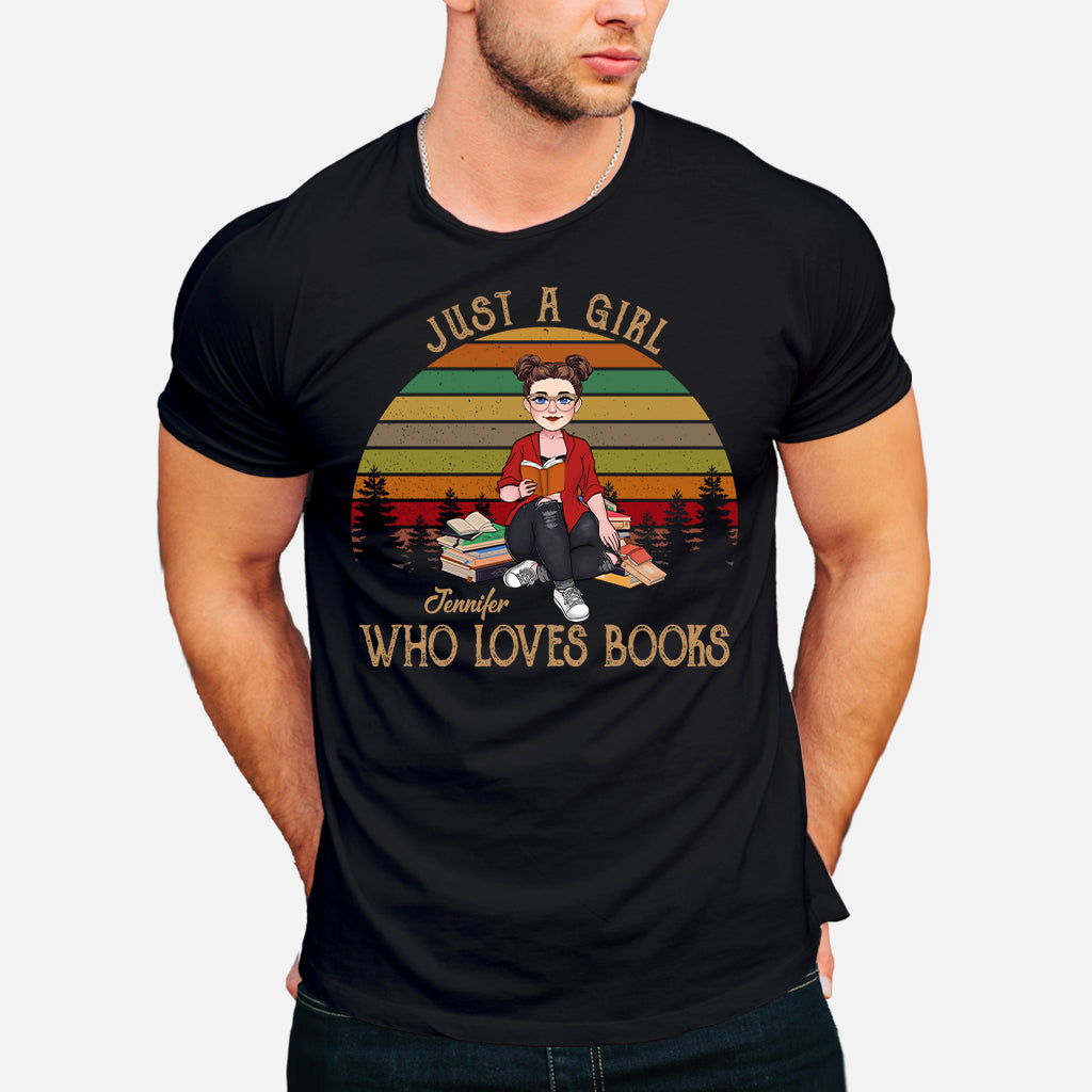 Juste une fille qui aime les livres - T-shirt et sweat à capuche personnalisés « Juste une fille qui aime les livres »