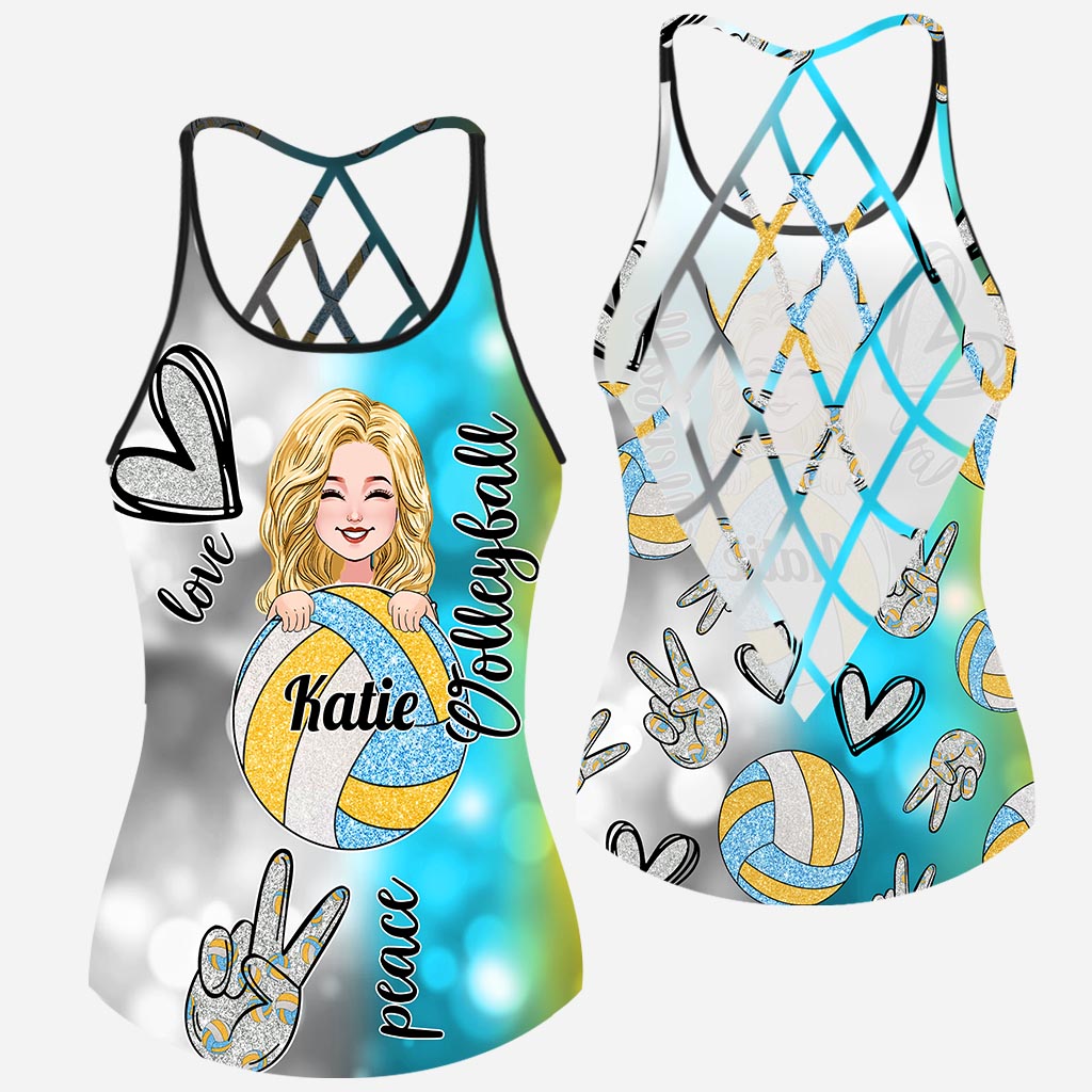 Maman de volley-ball cool - Débardeur de volley-ball personnalisé à croix