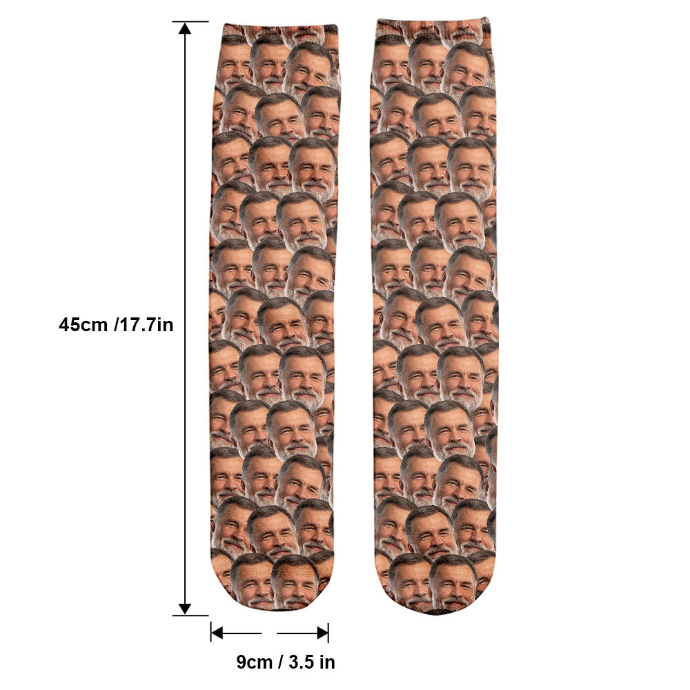 Chaussettes personnalisées pour papa avec motif imprimé -