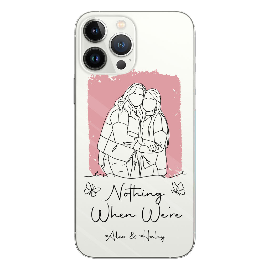 Nothing Makes Sense When We're Apart - Personalized Bestie Clear Phone Case