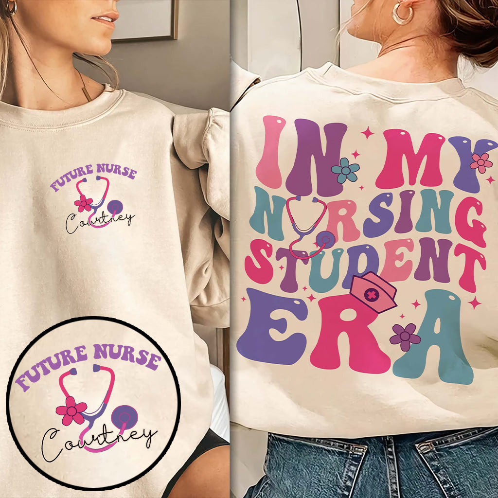 À l'époque où j'étais étudiante en soins infirmiers - Chemise personnalisée intégrale pour infirmière