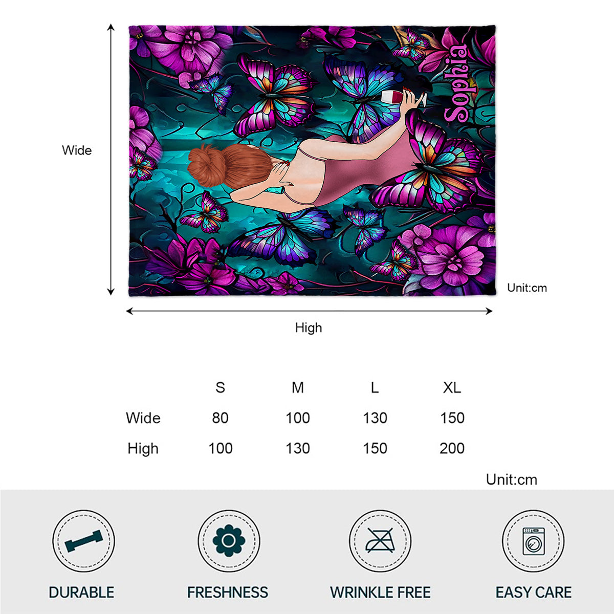 Juste une fille qui aime les papillons - Couverture papillon personnalisée