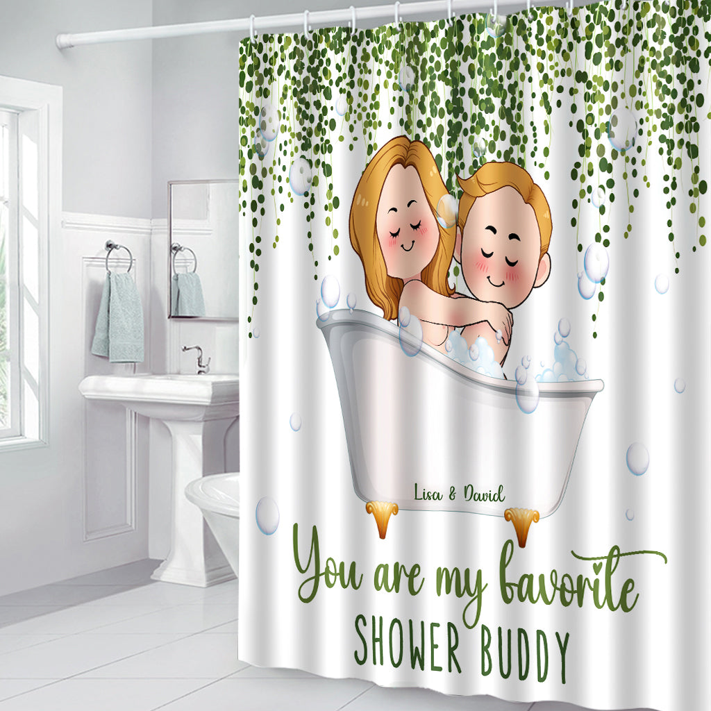 You Are My Favorite Shower Buddy - Personalized Couple Shower Curtain