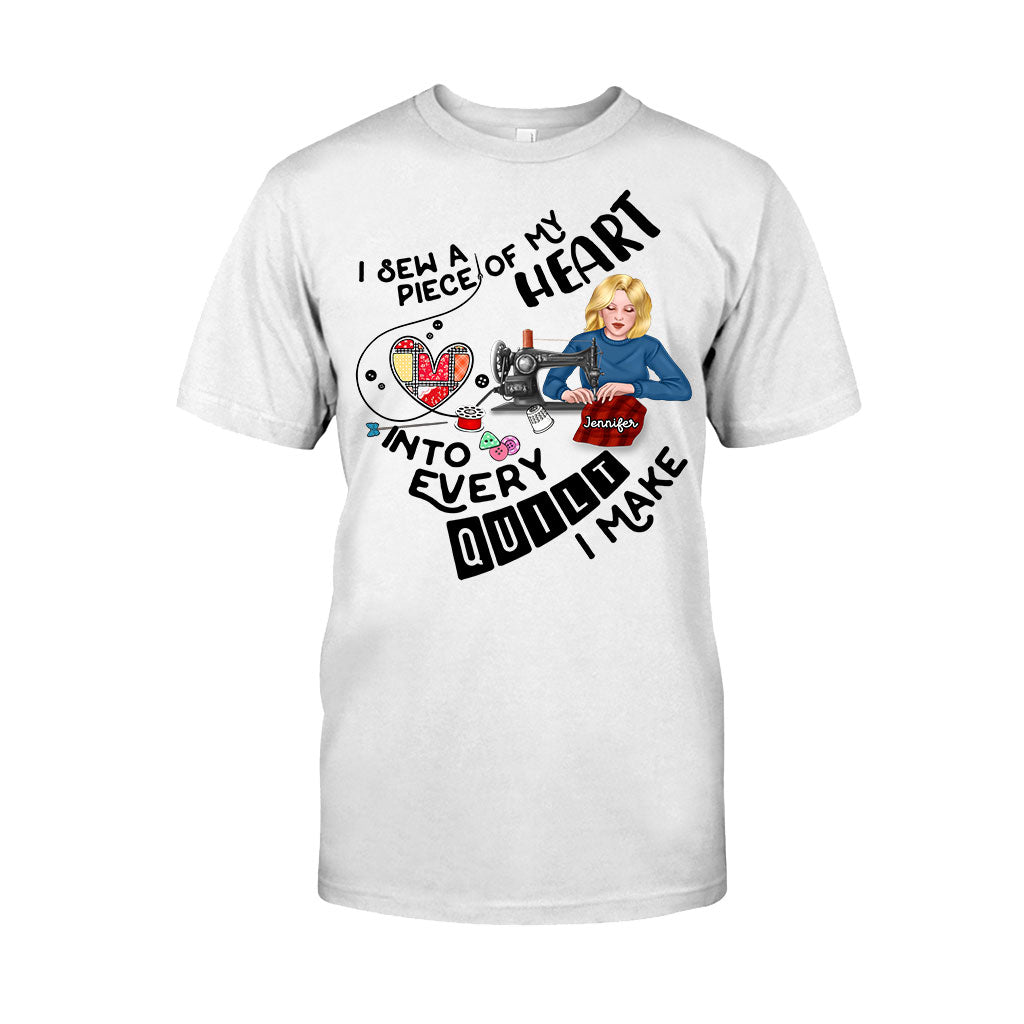 Je couds un morceau de mon cœur - T-shirt et sweat à capuche personnalisés