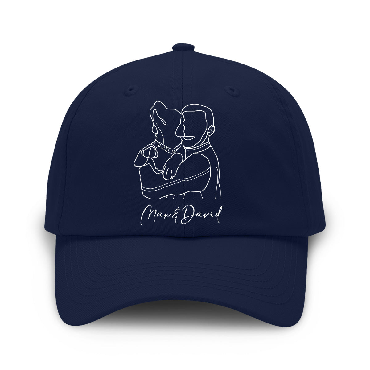 Casquette classique brodée avec photo personnalisée pour chien