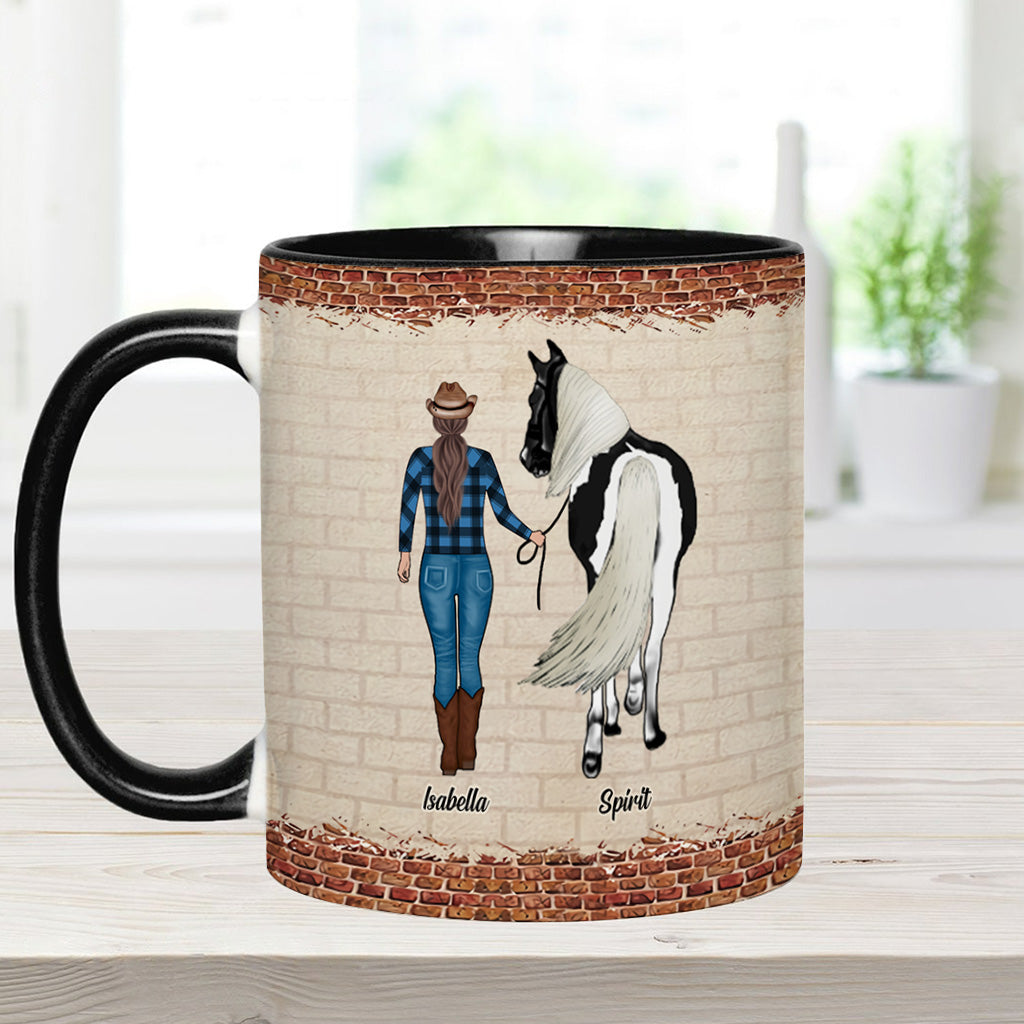 Mug personnalisé « Juste une fille qui aime les chevaux » avec motif cheval