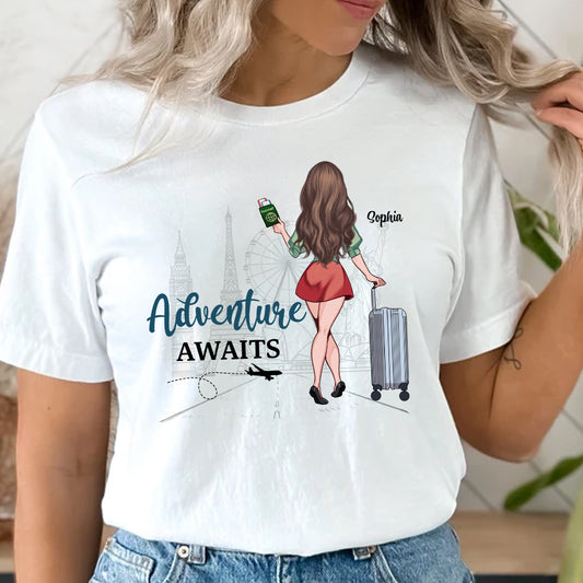 Alors, l'aventure ! – Cadeau de voyage pour maman, fille, petite-fille, épouse, petite amie, amie – T-shirt et sweat à capuche personnalisés
