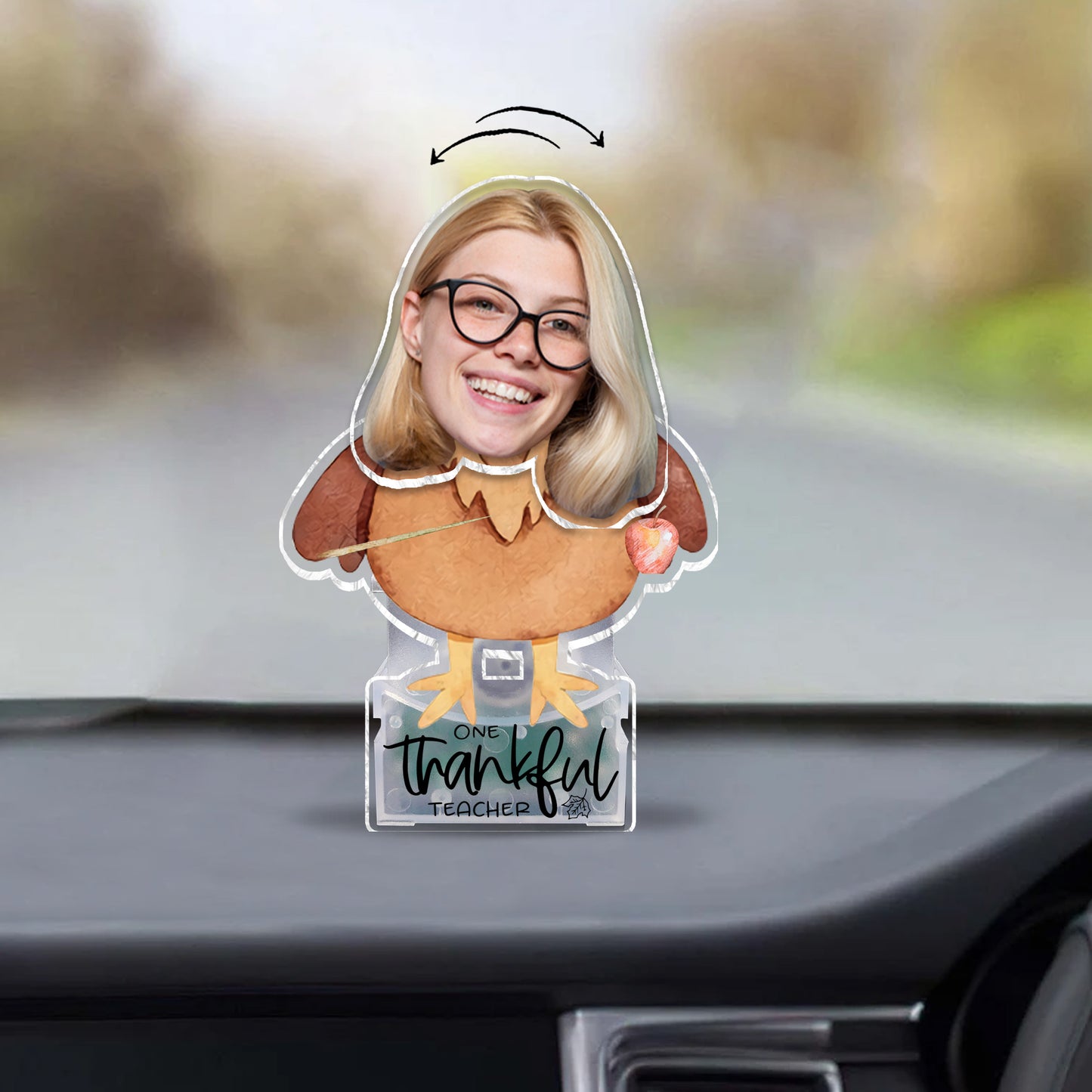 One Thankful Teacher - Personalized Teacher Custom Shaking Head