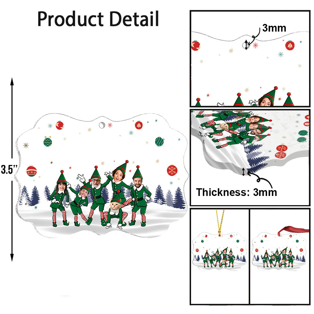 Merry Christmas - Personalized Family Transparent Ornament