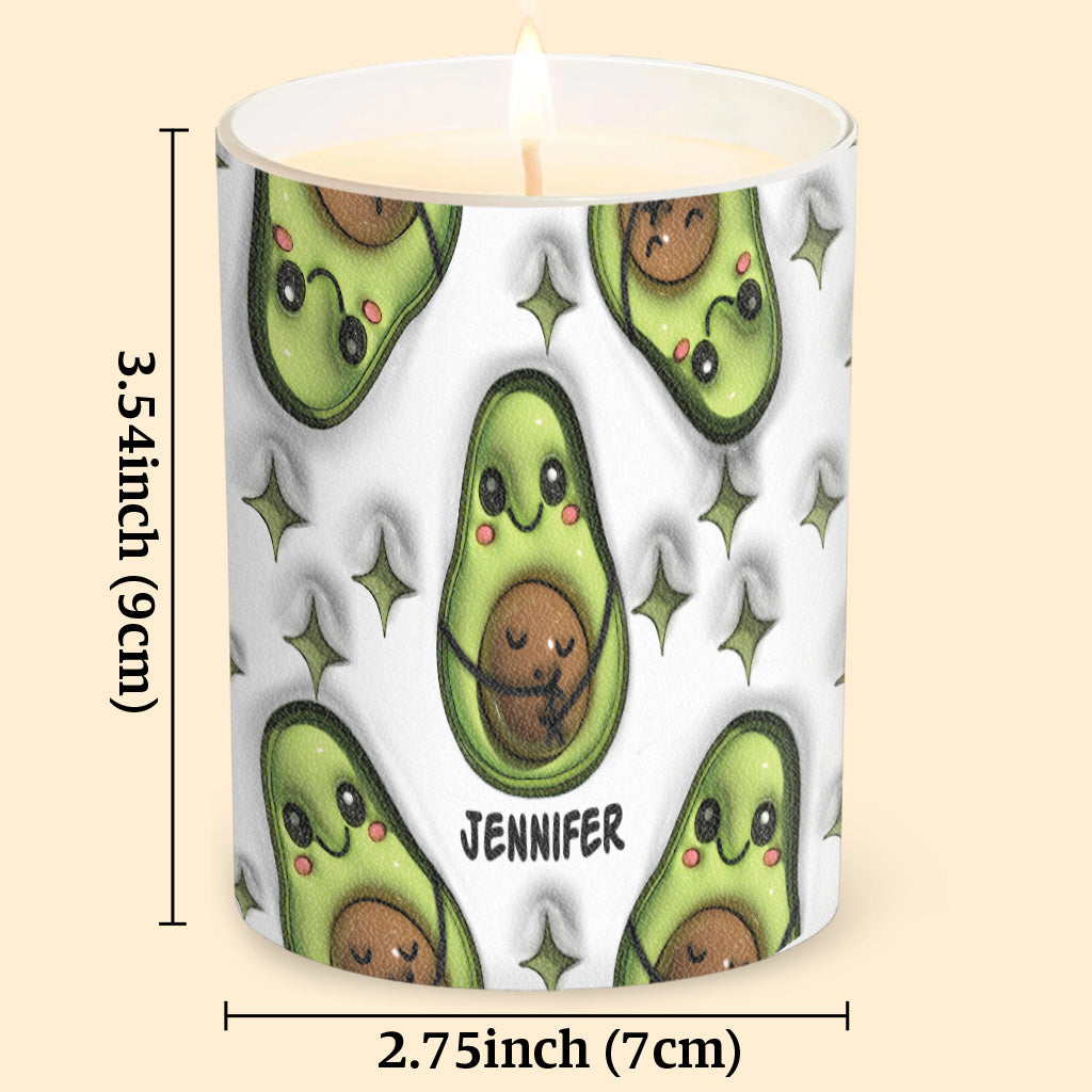 Le meilleur mamacado de tous les temps - Cadeau de grossesse pour femme, fille, petite amie, amie - Bougie personnalisée avec couvercle en bois