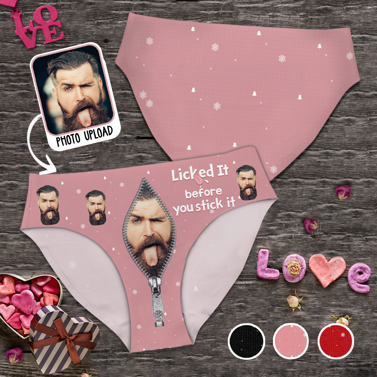 Lèche-le avant de le coller - Culottes personnalisées pour couples de femmes