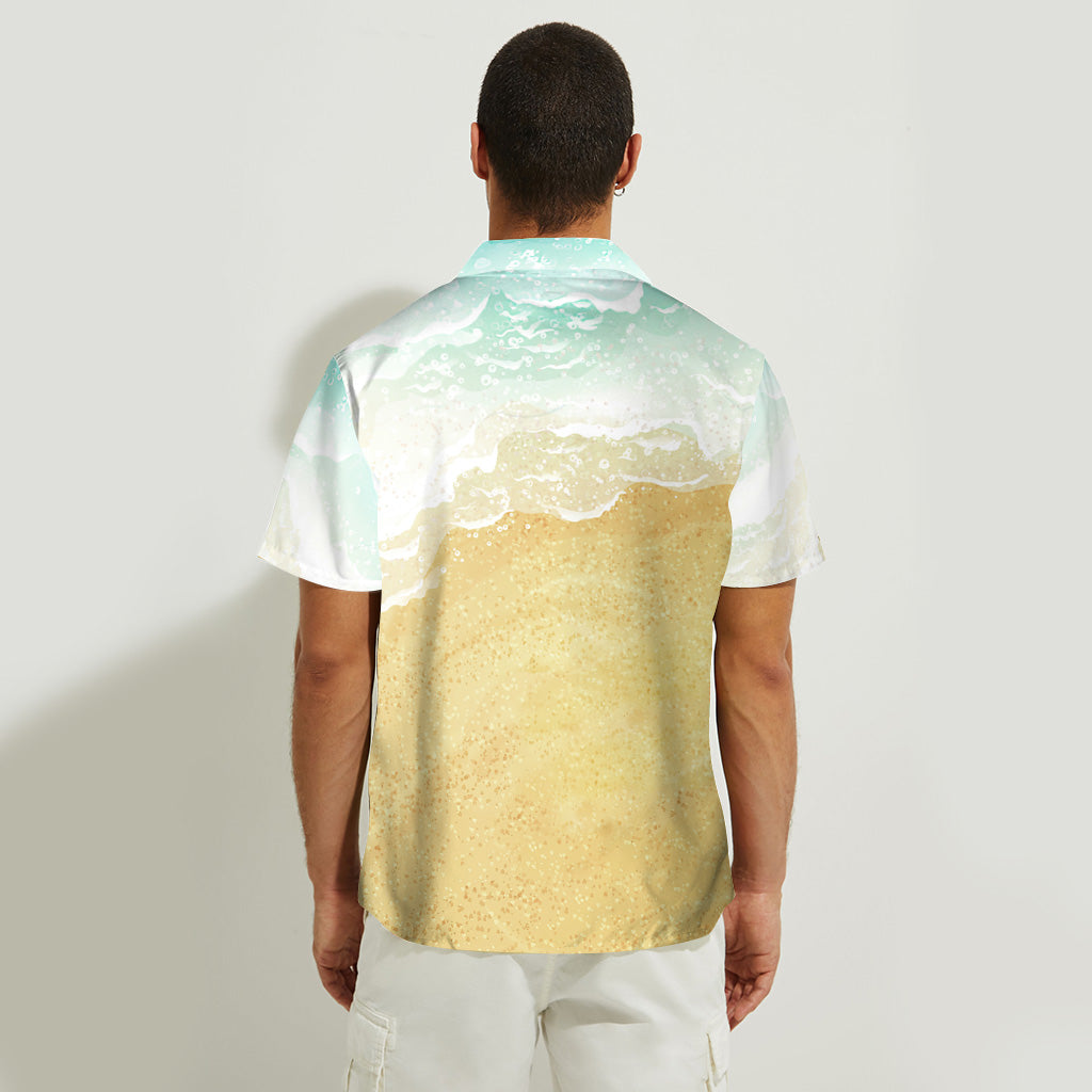 La plage m'appelle et je dois y aller - Cadeau pour amoureux de la mer (ami, sœur, petite amie, épouse, maman, frère, papa, mari, petit ami) - Chemise hawaïenne personnalisée