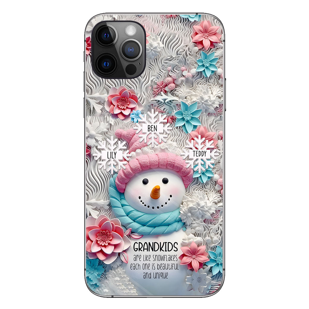 Les petits-enfants sont comme des flocons de neige - Cadeau pour grand-mère - Coque de téléphone personnalisée